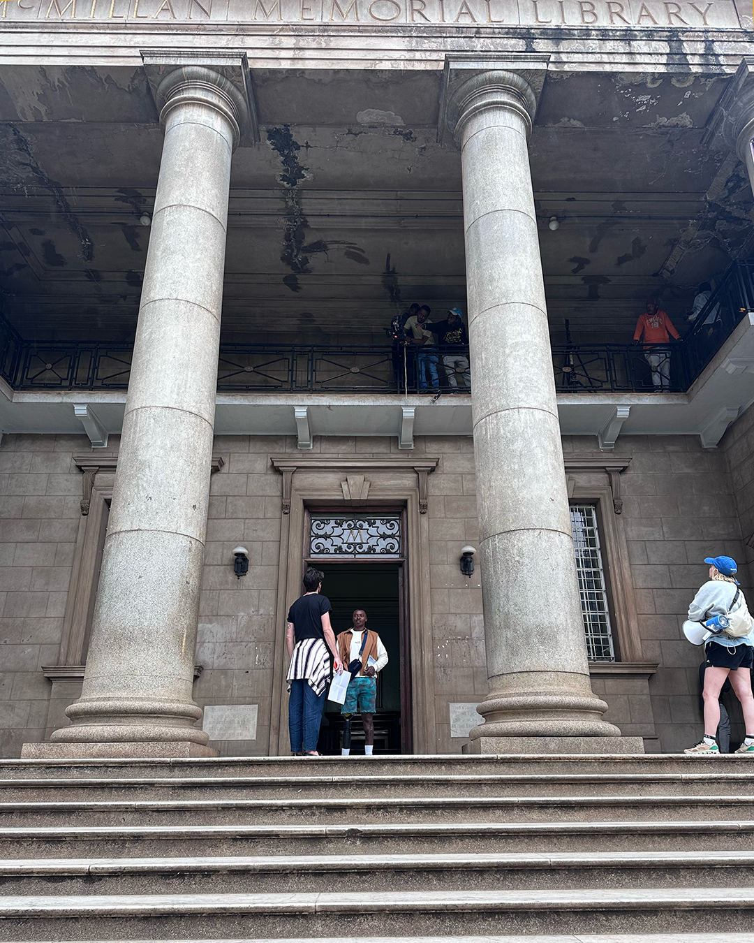 Alex Munyambabazi and the film crew getting ready for the first shot of the Unstoppable campaign from Circleg.